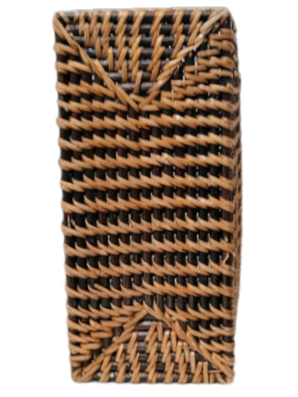 OOAK Wicker Rattan Willow Wood Hanging Basket Single Handle, Repaired